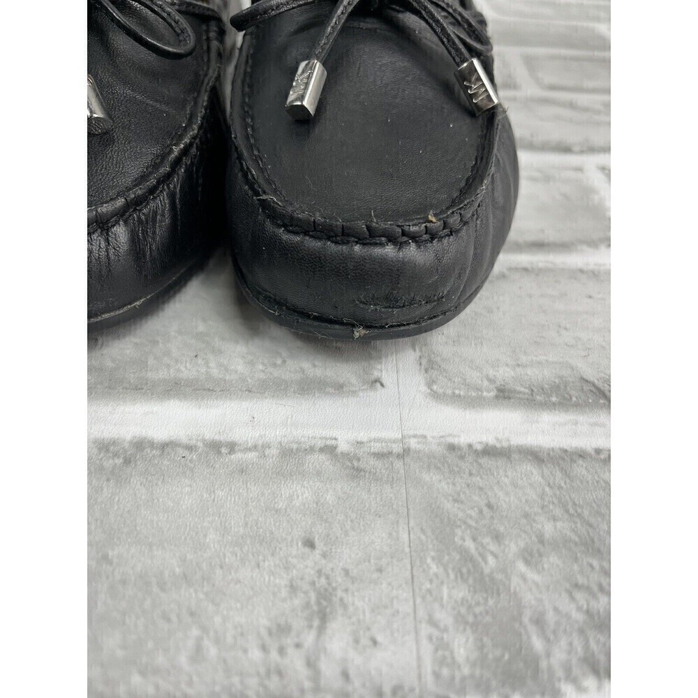 Michael Kors Daisy Women’s Size 8 Black Leather Moccasins Flats Driving Loafers - Picture 6 of 14